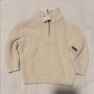 The Children's Place Cream Knit Half-Zip Sweater